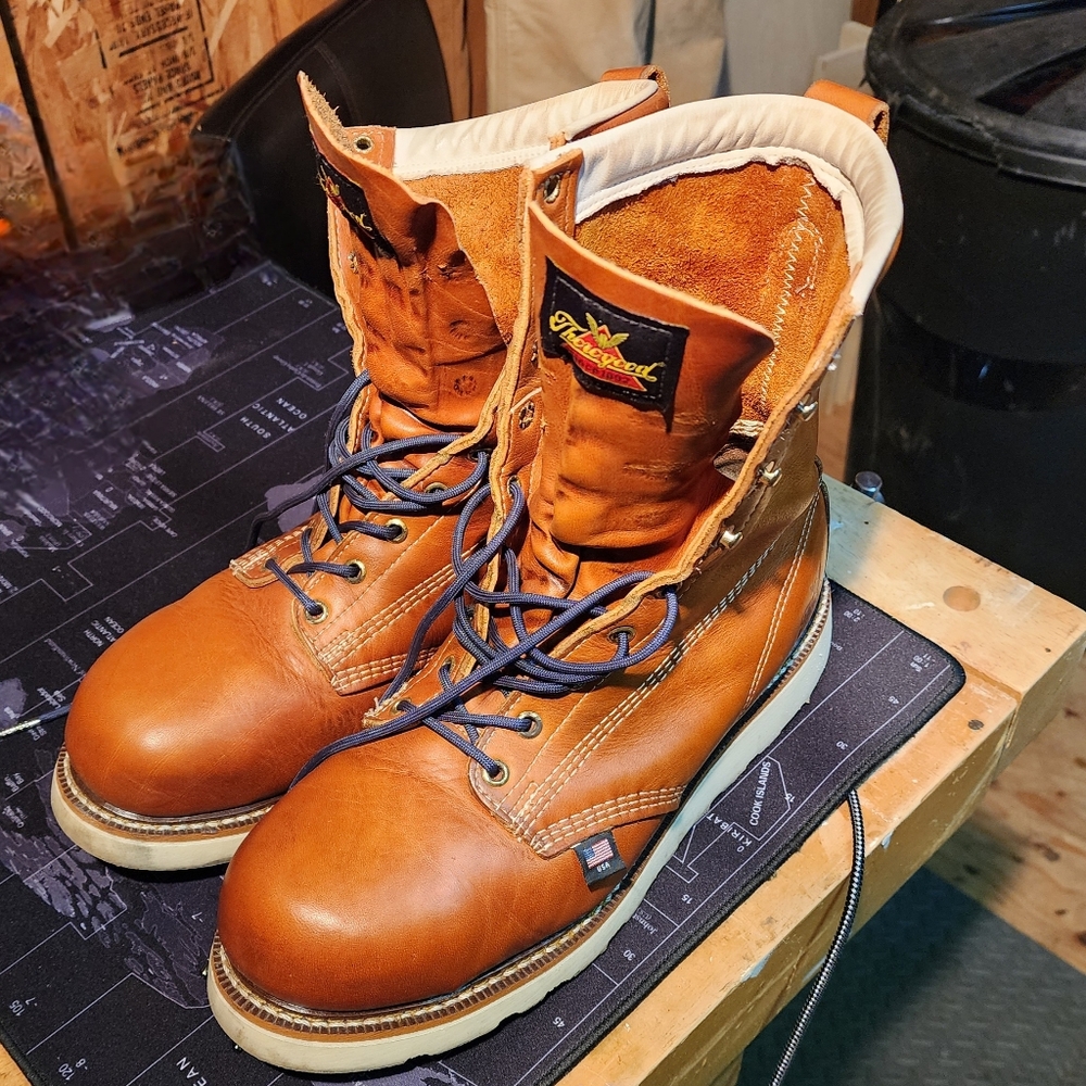 Thorogood 6" plain toe tobacco (814-4355) size 10 EE